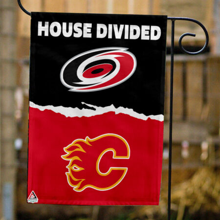 Hurricanes vs Flames House Divided Flag, NHL House Divided Flag