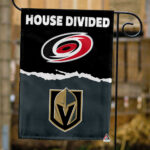 Hurricanes vs Golden Knights House Divided Flag, NHL House Divided Flag