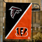 Falcons vs Bengals House Divided Flag, NFL House Divided Flag