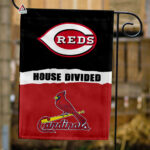 Reds vs Cardinals House Divided Flag, MLB House Divided Flag