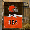 Browns vs Bengals House Divided Flag, NFL House Divided Flag