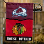 Avalanche vs Blackhawks House Divided Flag, NHL House Divided Flag