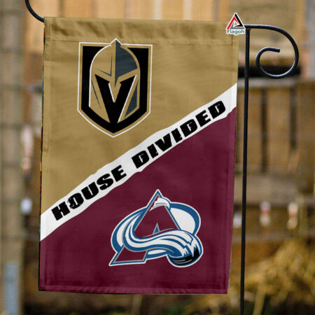 Golden Knights vs Avalanche House Divided Flag, NHL House Divided Flag