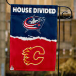 Blue Jackets vs Flames House Divided Flag, NHL House Divided Flag