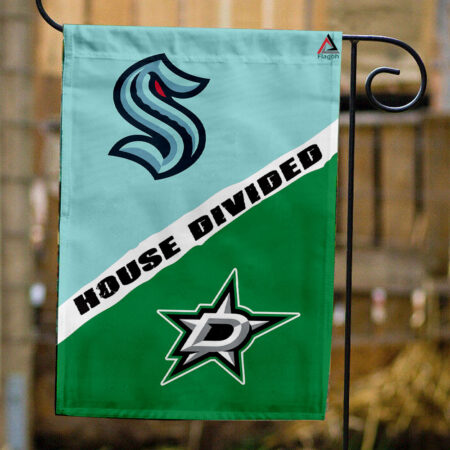 Kraken vs Stars House Divided Flag, NHL House Divided Flag