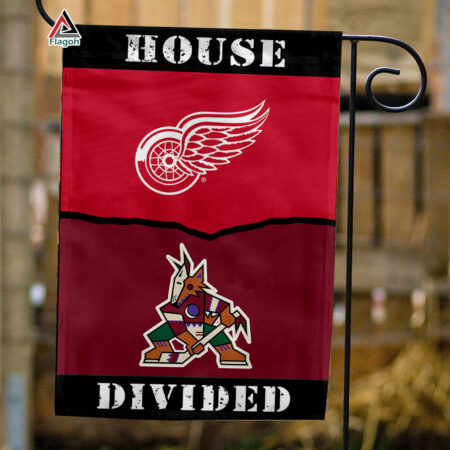 Red Wings vs Coyotes House Divided Flag, NHL House Divided Flag