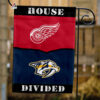 Red Wings vs Predators House Divided Flag, NHL House Divided Flag