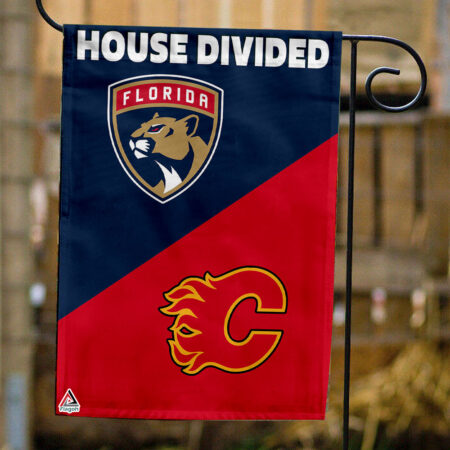 Panthers vs Flames House Divided Flag, NHL House Divided Flag