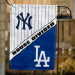 Yankees vs Dodgers House Divided Flag, MLB House Divided Flag