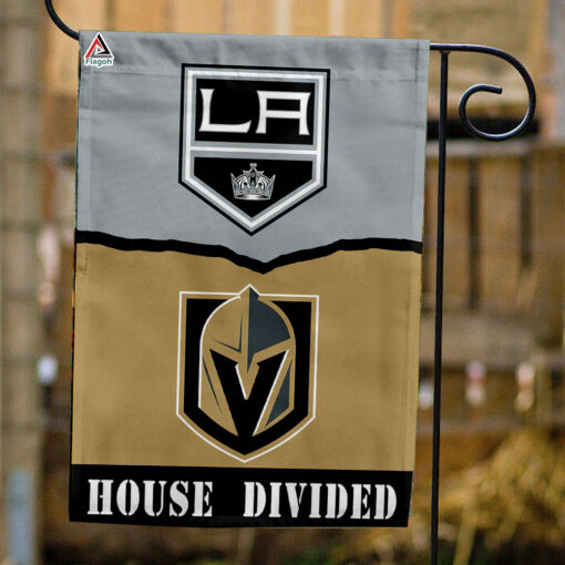 Kings vs Golden Knights House Divided Flag, NHL House Divided Flag