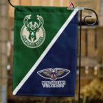 Bucks vs Pelicans House Divided Flag, NBA House Divided Flag