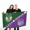 GARDEN FLAG MOCKUP 47 Milwaukee Bucks xx Sacramento Kings 1025