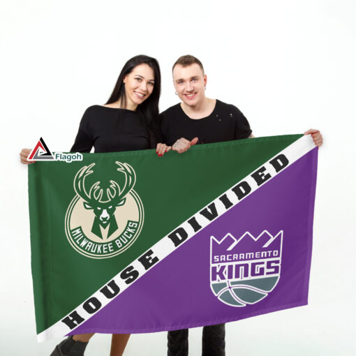 Bucks vs Kings House Divided Flag, NBA House Divided Flag