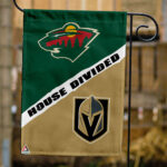 Wild vs Golden Knights House Divided Flag, NHL House Divided Flag