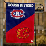 Canadiens vs Flames House Divided Flag, NHL House Divided Flag