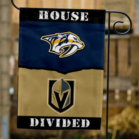 Predators vs Golden Knights House Divided Flag, NHL House Divided Flag