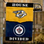 Predators vs Jets House Divided Flag, NHL House Divided Flag
