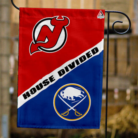 Devils vs Sabres House Divided Flag, NHL House Divided Flag
