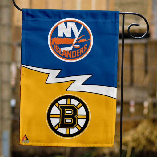 Islanders vs Bruins House Divided Flag, NHL House Divided Flag