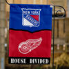 Rangers vs Red Wings House Divided Flag, NHL House Divided Flag