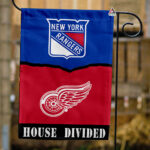 Rangers vs Red Wings House Divided Flag, NHL House Divided Flag