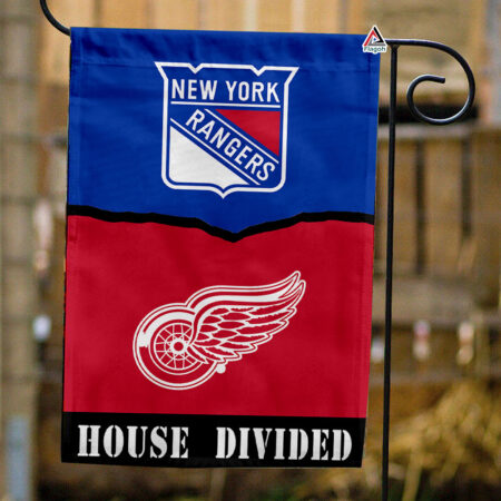 Rangers vs Red Wings House Divided Flag, NHL House Divided Flag