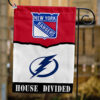 Rangers vs Lightning House Divided Flag, NHL House Divided Flag