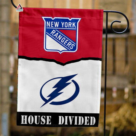 Rangers vs Lightning House Divided Flag, NHL House Divided Flag
