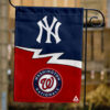 Yankees vs Nationals House Divided Flag, MLB House Divided Flag