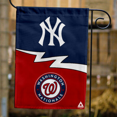 Yankees vs Nationals House Divided Flag, MLB House Divided Flag