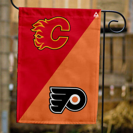 Flames vs Flyers House Divided Flag, NHL House Divided Flag