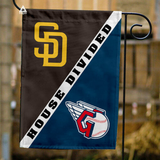 Padres vs Guardians House Divided Flag, MLB House Divided Flag