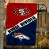 49ers vs Broncos House Divided Flag