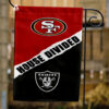 49ers vs Raiders House Divided Flag, NFL House Divided Flag