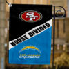 49ers vs Chargers House Divided Flag
