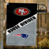 49ers vs Patriots House Divided Flag