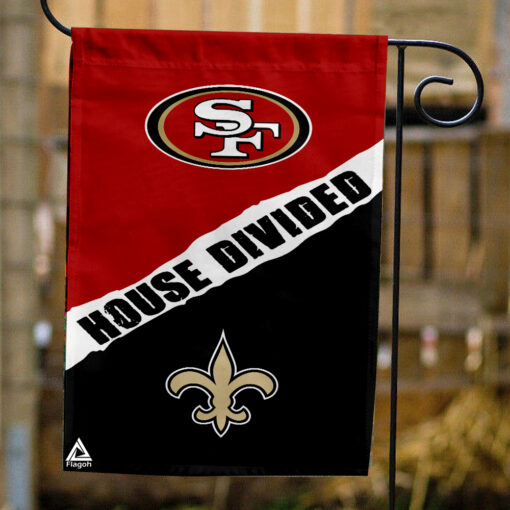 49ers vs Saints House Divided Flag, NFL House Divided Flag