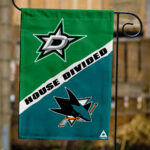 Stars vs Sharks House Divided Flag, NHL House Divided Flag