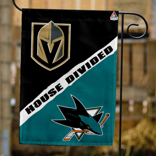 Golden Knights vs Sharks House Divided Flag, NHL House Divided Flag