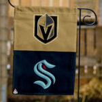 Golden Knights vs Kraken House Divided Flag, NHL House Divided Flag