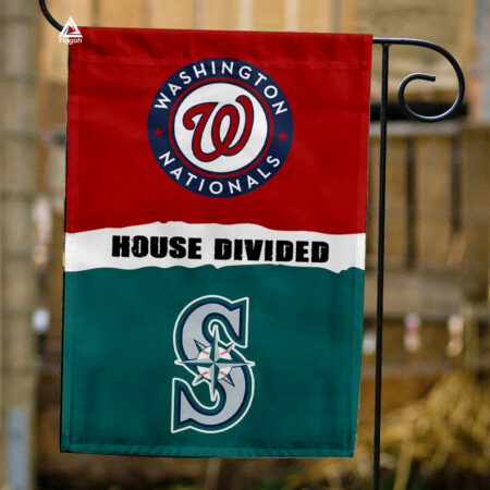 Nationals vs Mariners House Divided Flag, MLB House Divided Flag