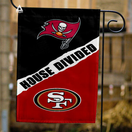 Buccaneers vs 49ers House Divided Flag, NFL House Divided Flag