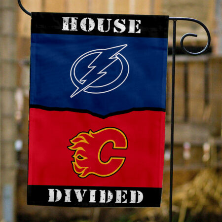 Lightning vs Flames House Divided Flag, NHL House Divided Flag