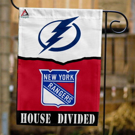 Lightning vs Rangers House Divided Flag, NHL House Divided Flag