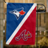 Blue Jays vs Braves House Divided Flag, MLB House Divided Flag