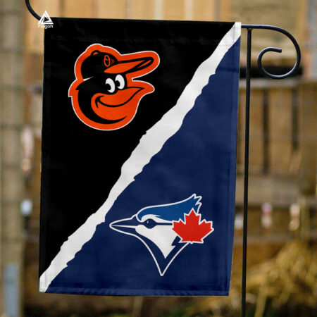 Orioles vs Blue Jays House Divided Flag, MLB House Divided Flag