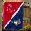 Red Sox vs Blue Jays House Divided Flag, MLB House Divided Flag