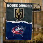 Golden Knights vs Blue Jackets House Divided Flag, NHL House Divided Flag