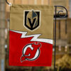 Golden Knights vs Devils House Divided Flag, NHL House Divided Flag