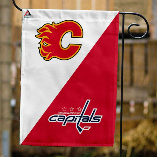 Flames vs Capitals House Divided Flag, NHL House Divided Flag